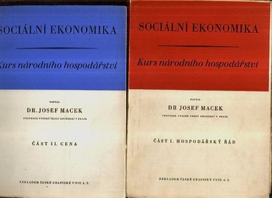 Socialni ekonomika  Kurs narodniho hospodarstvi I  V - Macek Josef Dr | antikvariat - detail knihy