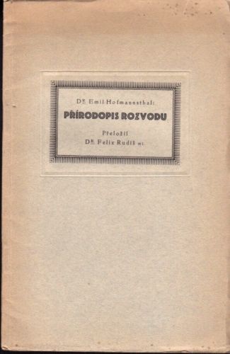 Prirodopis rozvodu - Hofmannsthal Emil | antikvariat - detail knihy