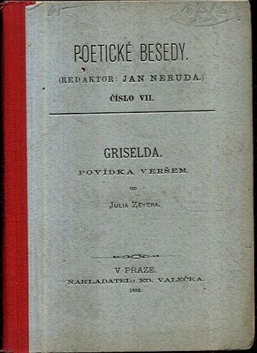 Griselda  Povidka versem - Zeyer Julius | antikvariat - detail knihy