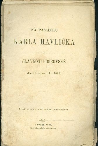 Na pamatku Karla Havlicka  Slavnosti Borovske | antikvariat - detail knihy