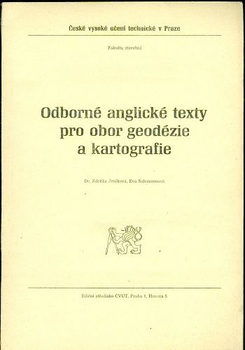 Odborne anglicke texty pro obor geodezie a kartografie - Jenikova Zdenka Salzmannova Eva | antikvariat - detail knihy