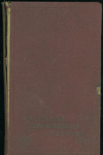 Kalendar ceskoslovenskych zememericu 1934 - Fiker A Ing | antikvariat - detail knihy