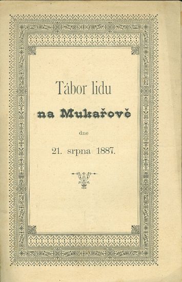 Tabor lidu na Mukarove dne 21 srpna 1887 | antikvariat - detail knihy