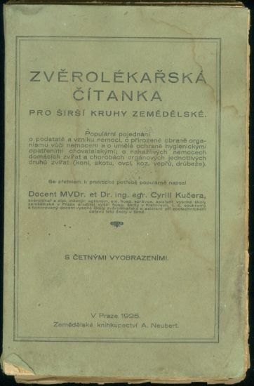 Zverolekarska citanka pro sirsi kruhy zemedelske - Kucera Cyrill | antikvariat - detail knihy