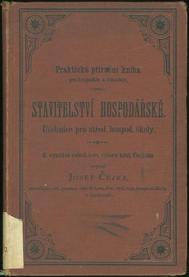Stavitelstvi hospodarske  ucebnice pro stredni hospodarske skoly - Cejka Josef | antikvariat - detail knihy