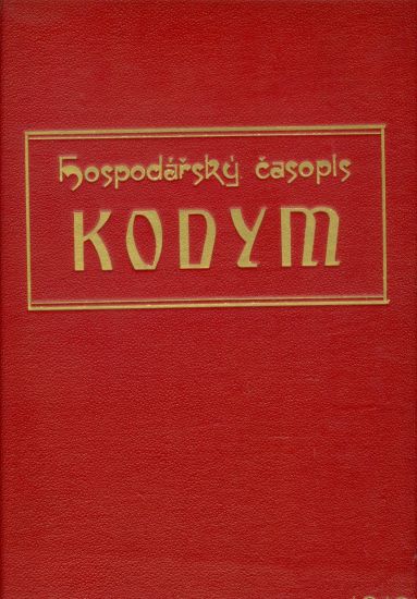 Hospodarsky casopis KODYM roc IX - Reich Edvard  redaktor | antikvariat - detail knihy