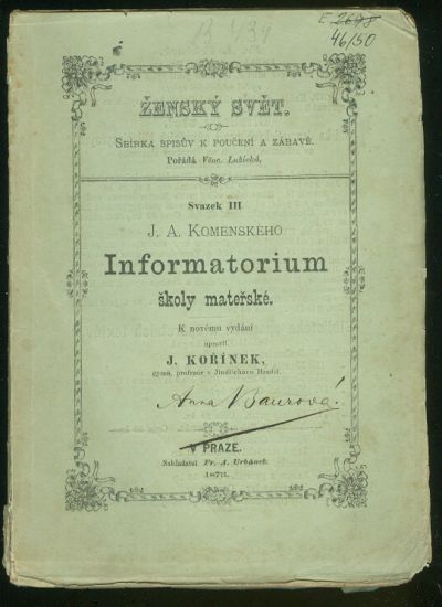 Informatorium skoly materske - Komensky Jan Amos | antikvariat - detail knihy