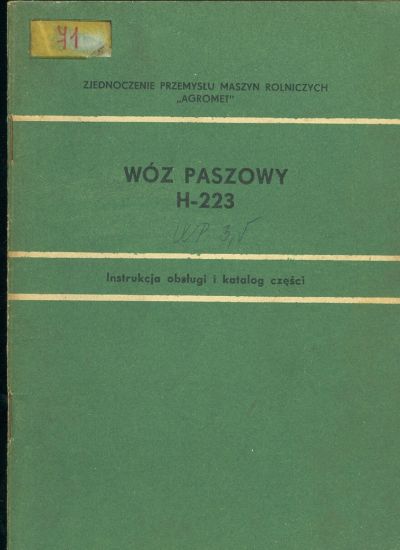 Woz paszowy H  223 | antikvariat - detail knihy