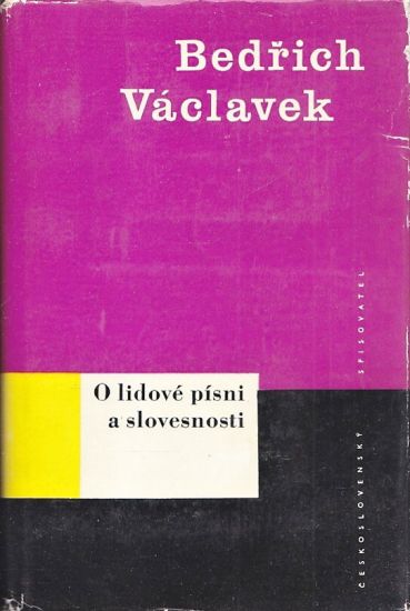 O lidove pisni a slovesnosti - Vaclavek Bedrich | antikvariat - detail knihy