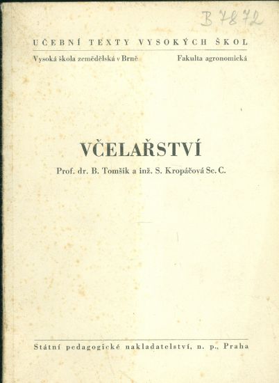 Vcelarstvi - Tomsik B Kropaceva S | antikvariat - detail knihy