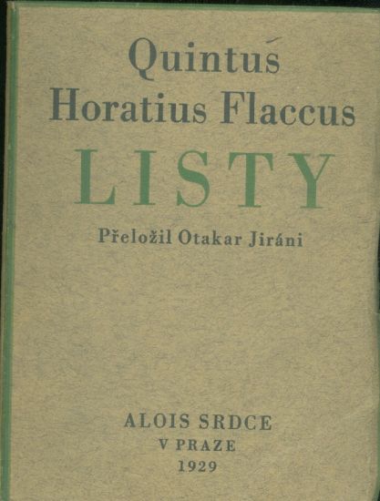 Listy - Flaccus Quintus Horatius | antikvariat - detail knihy
