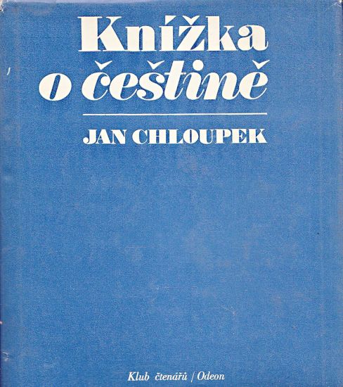 Knizka o cestine - Chloupek Jan | antikvariat - detail knihy