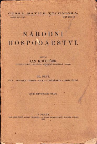Narodni hospodarstvi IIII - Kolousek Jan | antikvariat - detail knihy