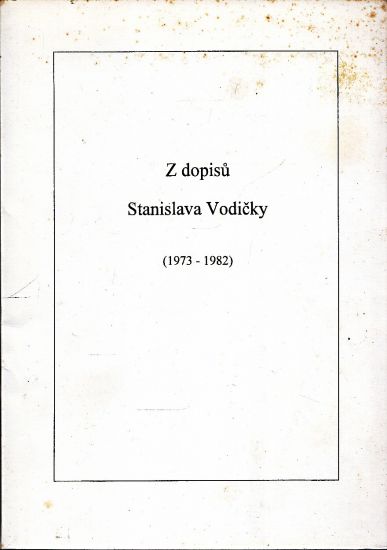 Z dopisu Stanislava Vodicky | antikvariat - detail knihy