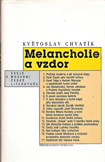 Melancholie a vzdor - Chvatik Kvetoslav | antikvariat - detail knihy