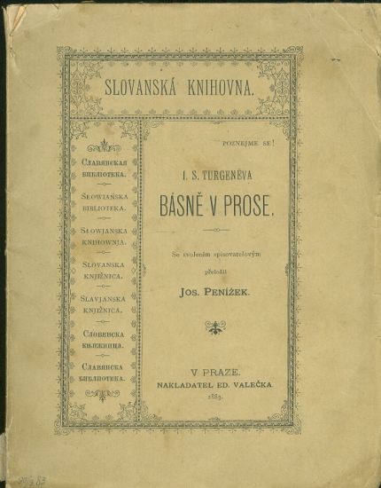 Basne v prose - Turgeneva I S | antikvariat - detail knihy