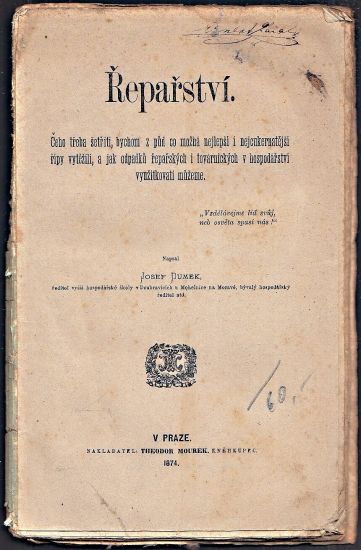 Reparstvi - Dumek Josef | antikvariat - detail knihy
