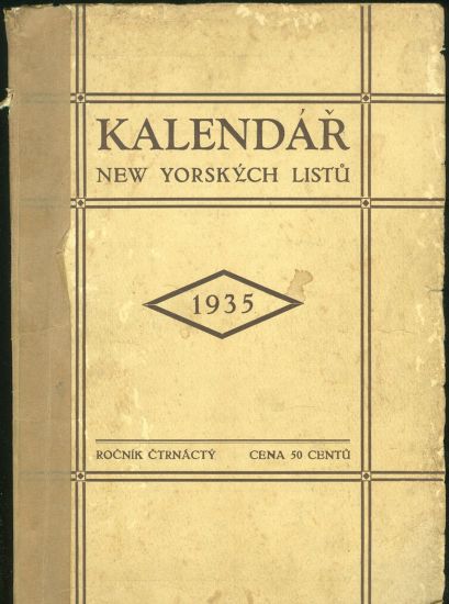 Kalendar New Yorskych listu 1935 roc 14 | antikvariat - detail knihy