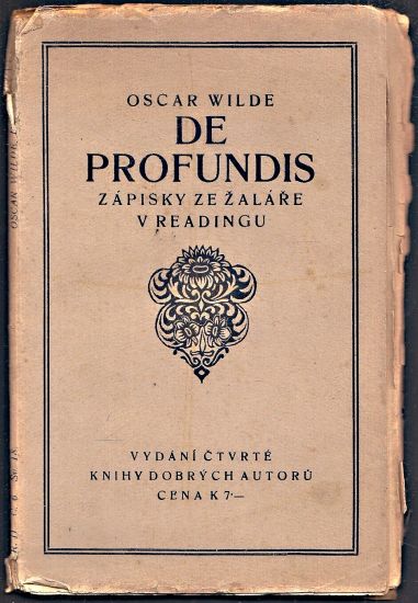 De Profundis zapisky ze zalare v Readingu - Wilde Oscar | antikvariat - detail knihy