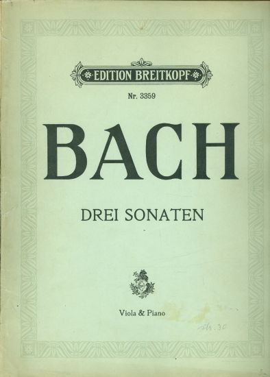 Bach Drei Sonaten | antikvariat - detail knihy