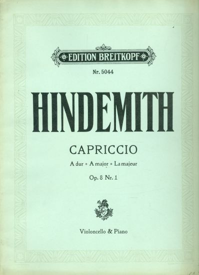 Hindemith  Caprccio op 8 Nr 1 | antikvariat - detail knihy