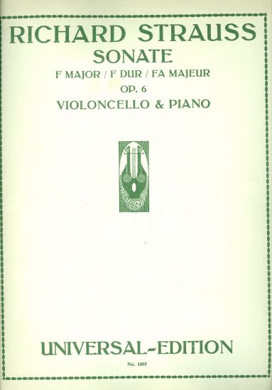 Sonate F Major Op 6 Violoncello a piano - Strauss Richard | antikvariat - detail knihy