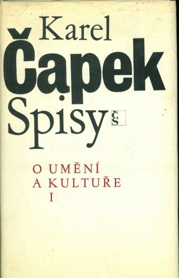 O umeni a kulture I - Capek Karel | antikvariat - detail knihy
