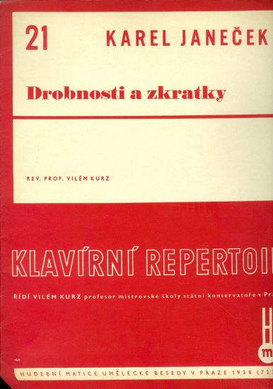 Drobnosti a zkratky  Klavirni repertoir - Janecek Karel | antikvariat - detail knihy