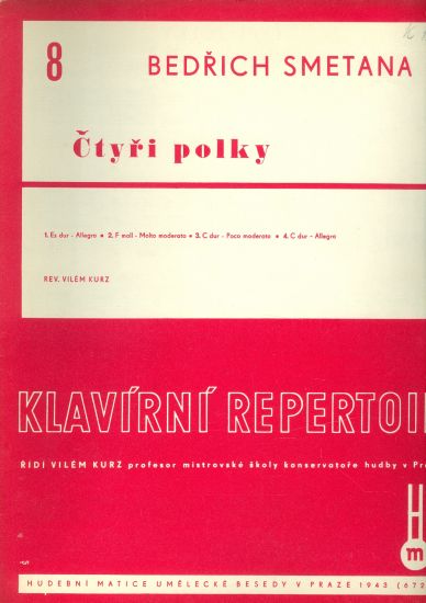 Ctyri polky  Klavirni repeertoir - Smetana Bedrich | antikvariat - detail knihy