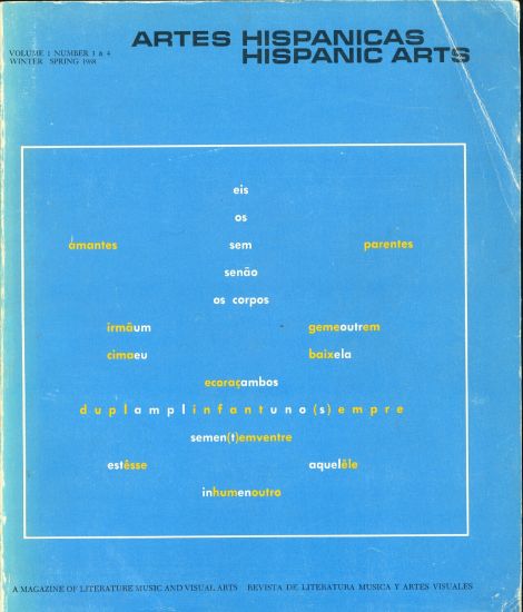 Artes Hispanicas  Hispanic Arts  A Magazine of Literature Music and Visual Arts | antikvariat - detail knihy