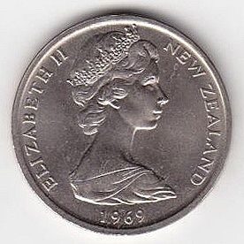 50 Cents 1969 Novy Zeland Elizabeth II - B6797 | antikvariat - detail numismatiky