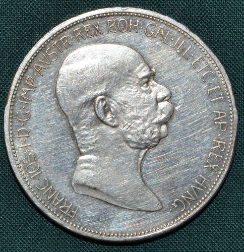 5 Koruna 1909 RakouskoUhersko FrJosef I - A9002 | antikvariat - detail numismatiky