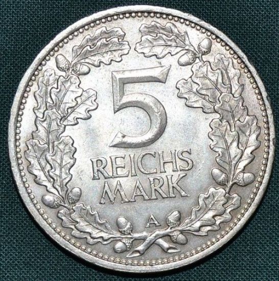 Nemecko Vymarska republika 5 Marka 1925A - A7495 | antikvariat - detail numismatiky