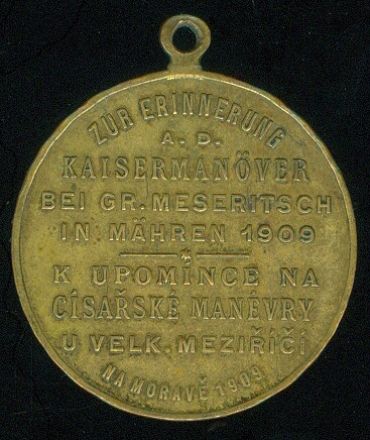 Manevrov medaile Velke Mezirici 1909 - C246 | antikvariat - detail numismatiky