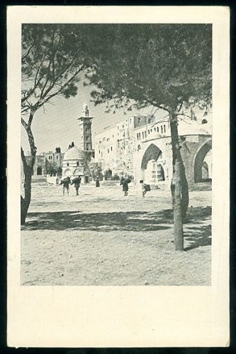 Jerusalem  predtisteny vanocni pozdrav Jadranske cestovni kancelare z roku 1937 | antikvariat - detail pohlednice