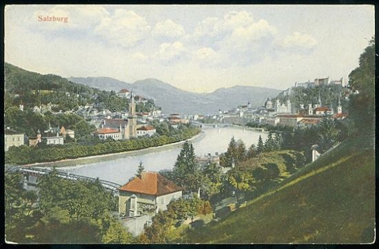 Salzburg | antikvariat - detail pohlednice