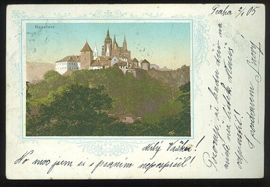 Praha Hradcany | antikvariat - detail pohlednice