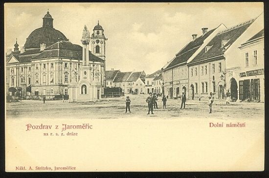 Pozdrav z Jaromeric  na draze  Dolni namesti | antikvariat - detail pohlednice