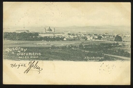POzdrav z Jaromeric  na draze  Dolni namesti | antikvariat - detail pohlednice