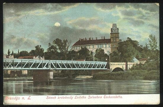 Brandys n Labem  Zamek arcivevody Ludvika Salvatora Toskanskeho | antikvariat - detail pohlednice