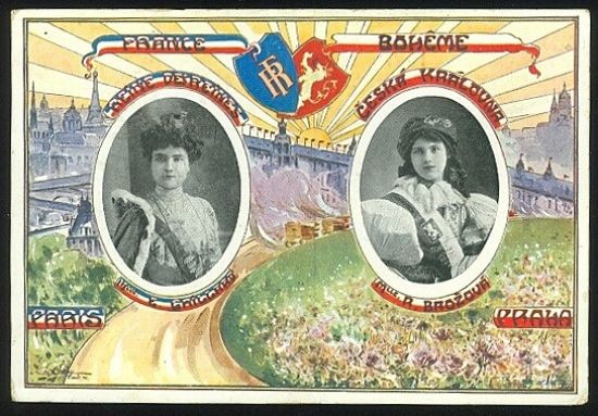 Slavnost kraloven kvetin 1910 v Praze | antikvariat - detail pohlednice