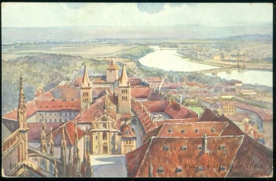 Praha  reprodukce F Engelmuller | antikvariat - detail pohlednice