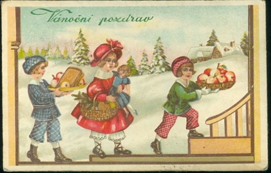 Vanocni pozdrav | antikvariat - detail pohlednice