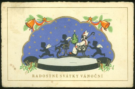 Radostne svatky vanocni | antikvariat - detail pohlednice
