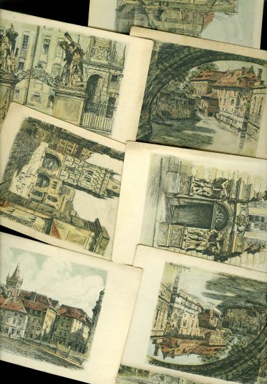 Praha konvolut 8 pohlednic | antikvariat - detail pohlednice
