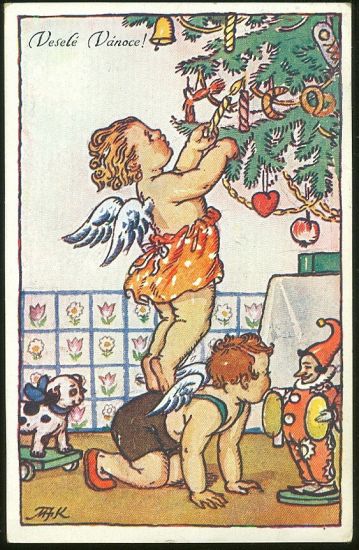 Vesele Vanoce - Fischerova  Kvechova Marie | antikvariat - detail pohlednice