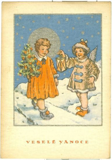 Vesele Vanoce - Fischerova  Kvechova Marie | antikvariat - detail pohlednice