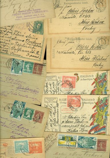 Korenspondencni listky 14 ks | antikvariat - detail pohlednice