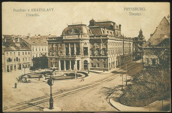 Pozdrav z Bratislavy  Divadlo | antikvariat - detail pohlednice