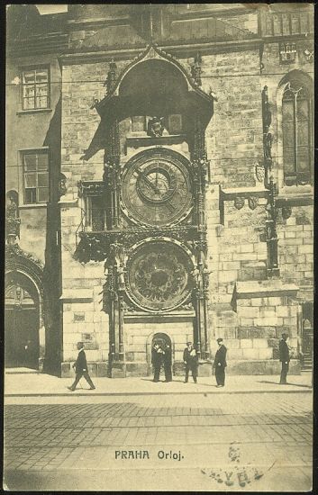 Praha  Orloj | antikvariat - detail pohlednice